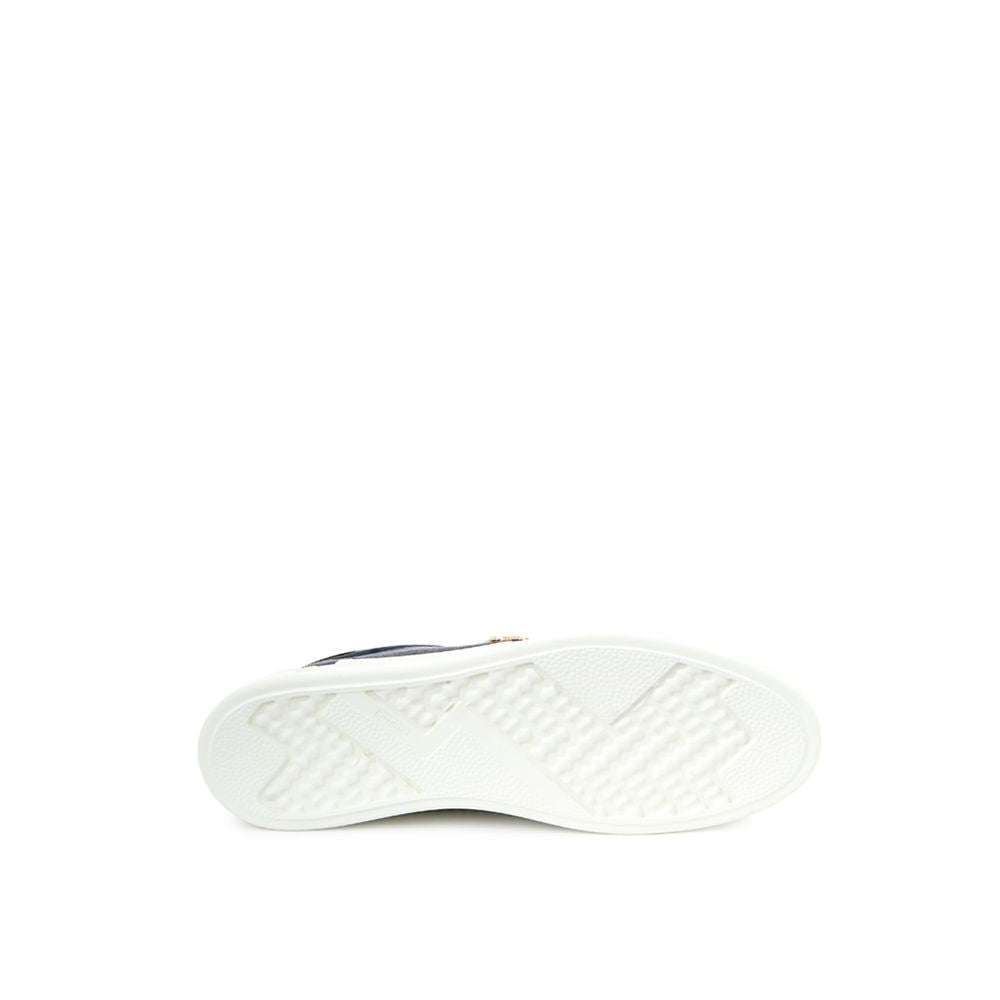 Roberto Cavalli Blue Leather Sneaker by Roberto Cavalli