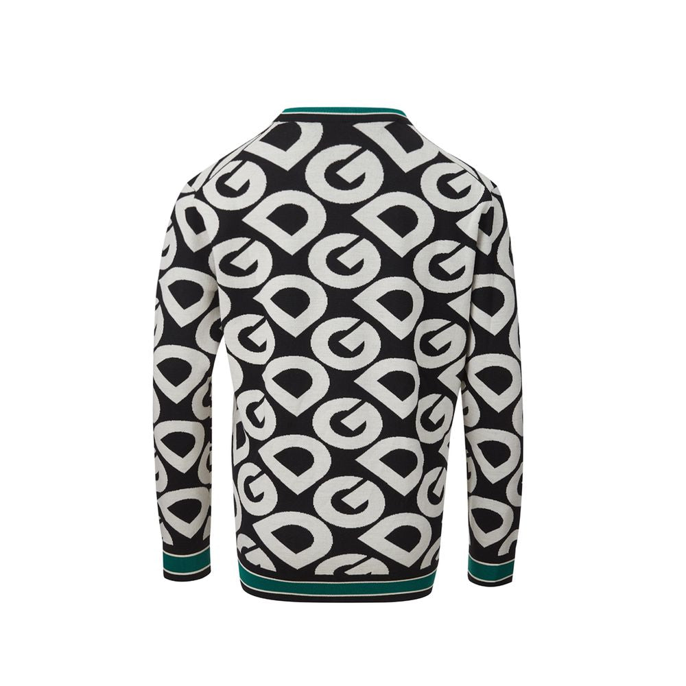 Dolce & Gabbana Elegant Black Cotton Sweater for Sophisticated Style by Dolce & Gabbana