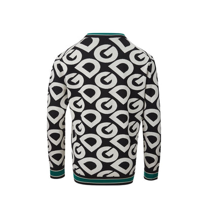 Dolce & Gabbana Elegant Black Cotton Sweater for Sophisticated Style by Dolce & Gabbana
