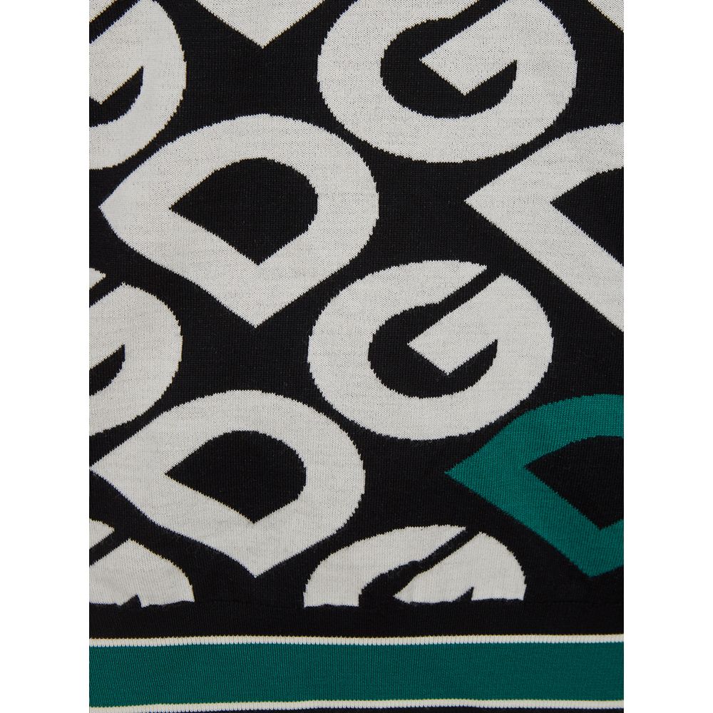 Dolce & Gabbana Elegant Black Cotton Sweater for Sophisticated Style by Dolce & Gabbana