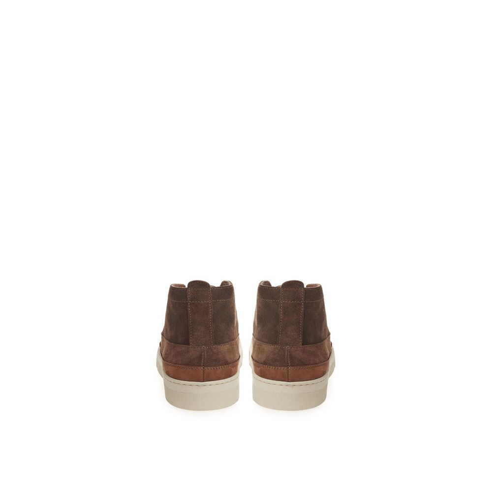 Lardini Elegant Suede Sneakers in Rich Brown by Lardini