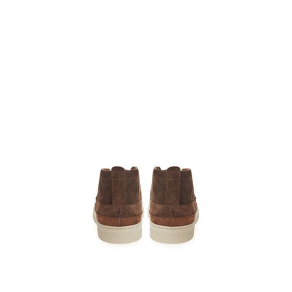 Lardini Elegant Suede Sneakers in Rich Brown by Lardini