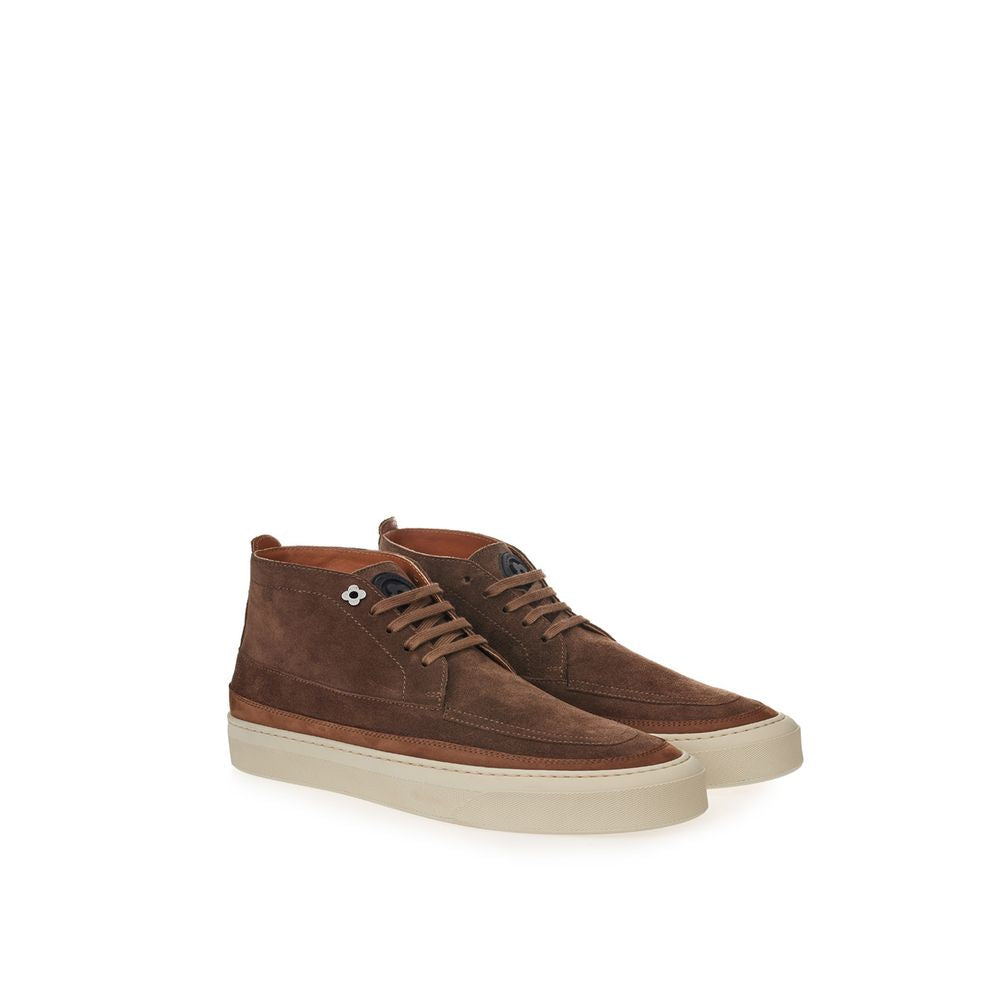 Lardini Elegant Suede Sneakers in Rich Brown by Lardini
