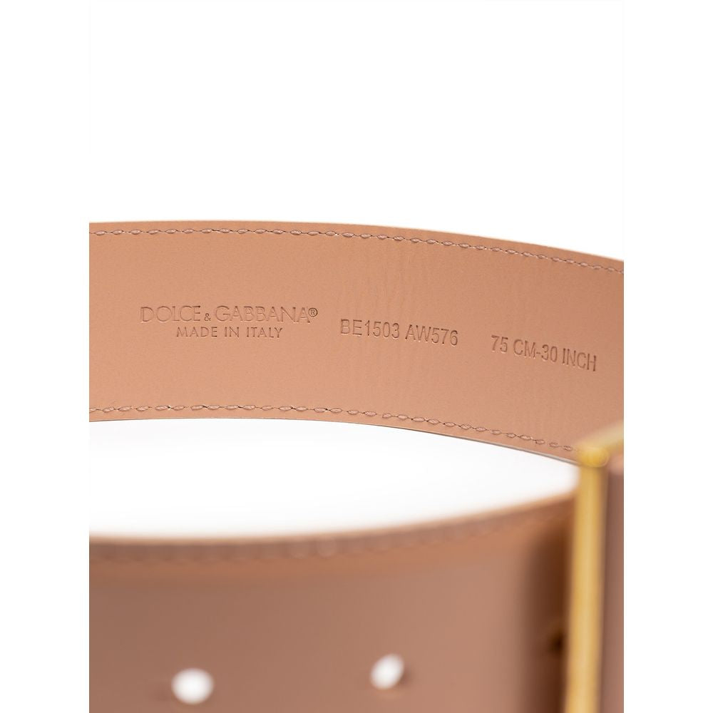 Dolce &amp; Gabbana Pink Leather Belt