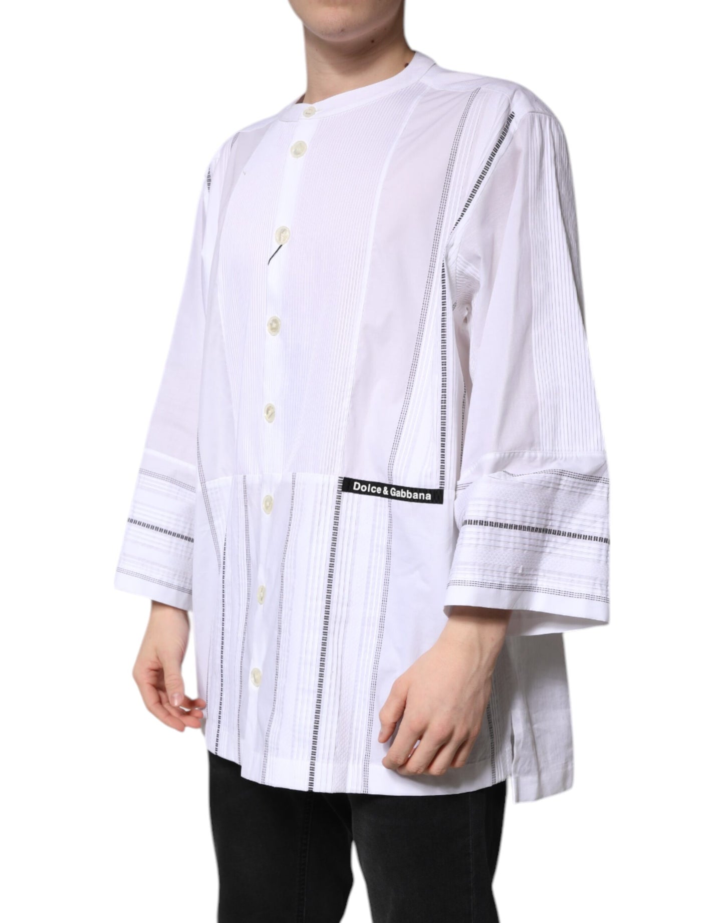 Dolce & Gabbana White Cotton Button Down Long Sleeves Shirt by Dolce & Gabbana