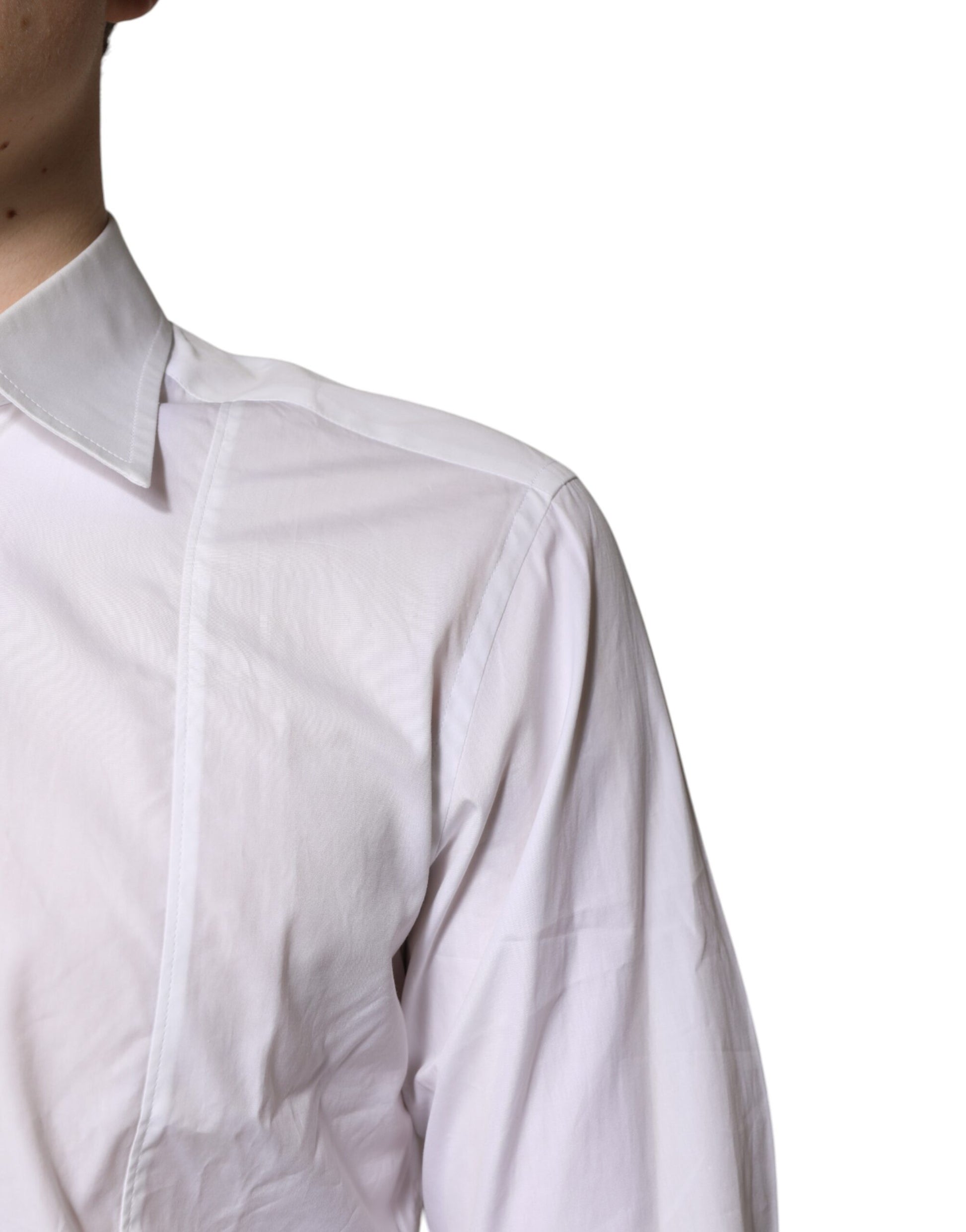 Dolce & Gabbana White Cotton Collared Dress Formal Shirt by Dolce & Gabbana
