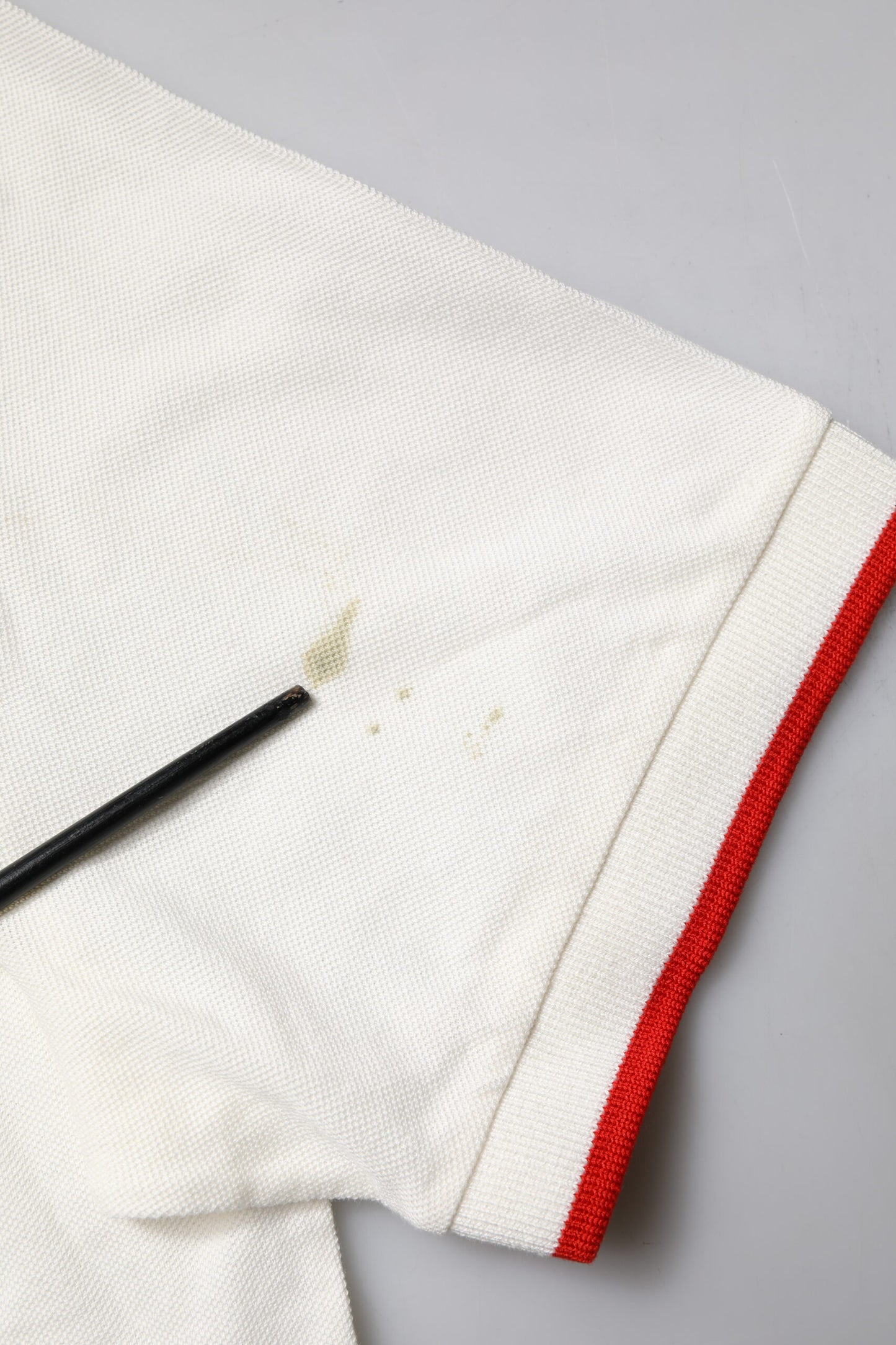 Polo Dolce &amp; Gabbana en coton blanc avec logo et col pour homme