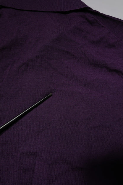Polo à col en cachemire violet Dolce &amp; Gabbana
