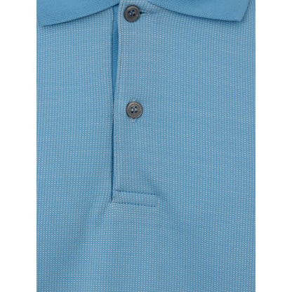 Polo Dunhill en coton bleu