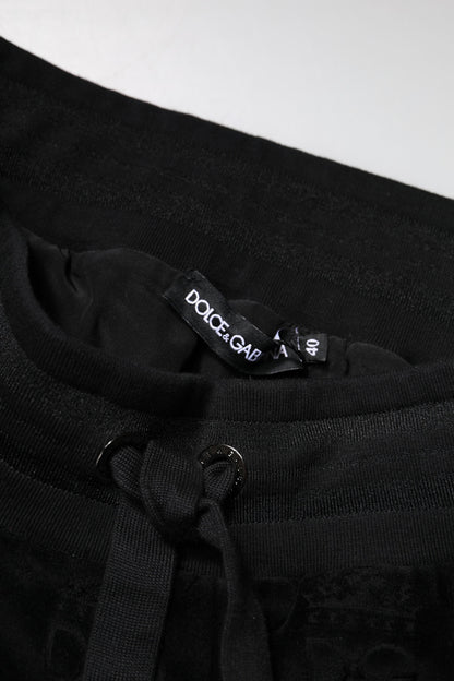 Dolce & Gabbana Black All-Over DG Logo Print Jogger Pants by Dolce & Gabbana