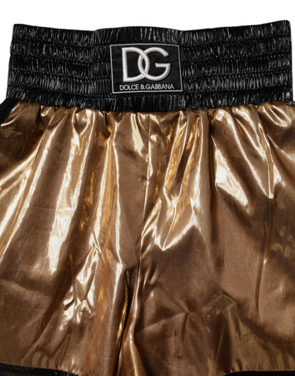 Short taille haute Dolce &amp; Gabbana métallisé doré pour femme