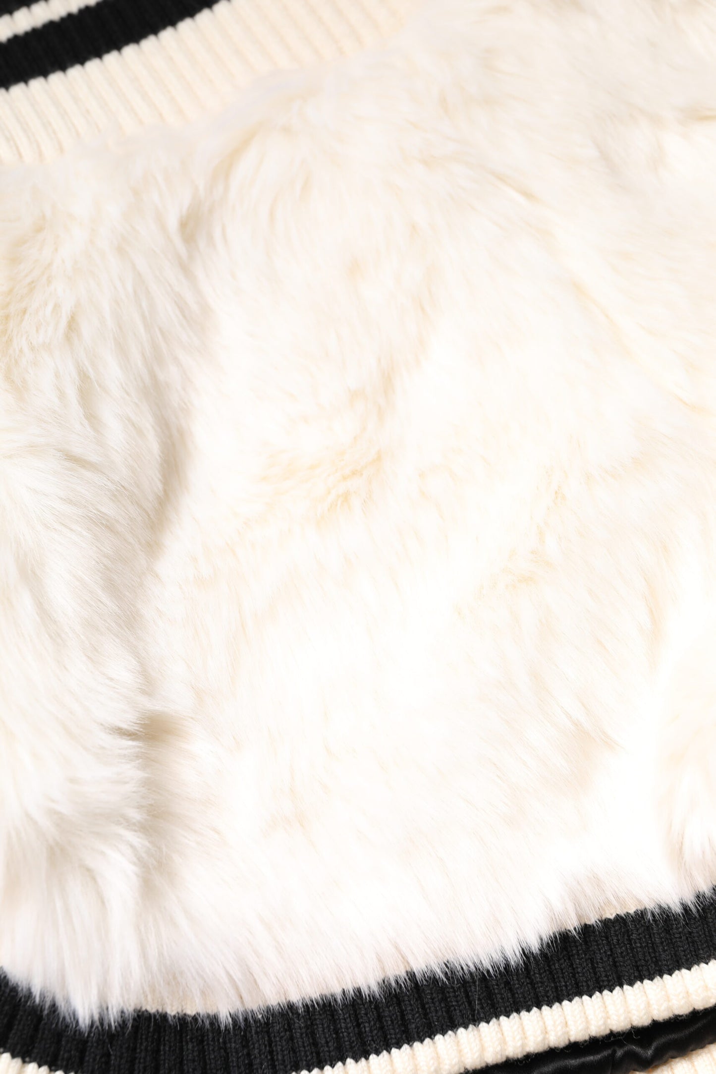 Short taille haute en fausse fourrure blanche Dolce &amp; Gabbana