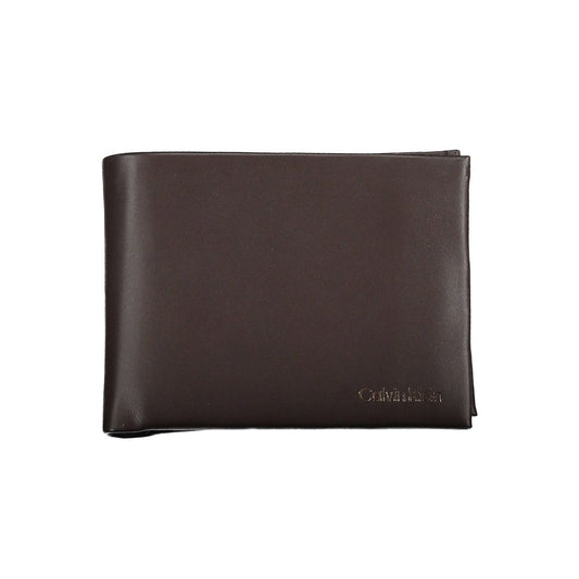 Portefeuille élégant en cuir à deux compartiments Calvin Klein