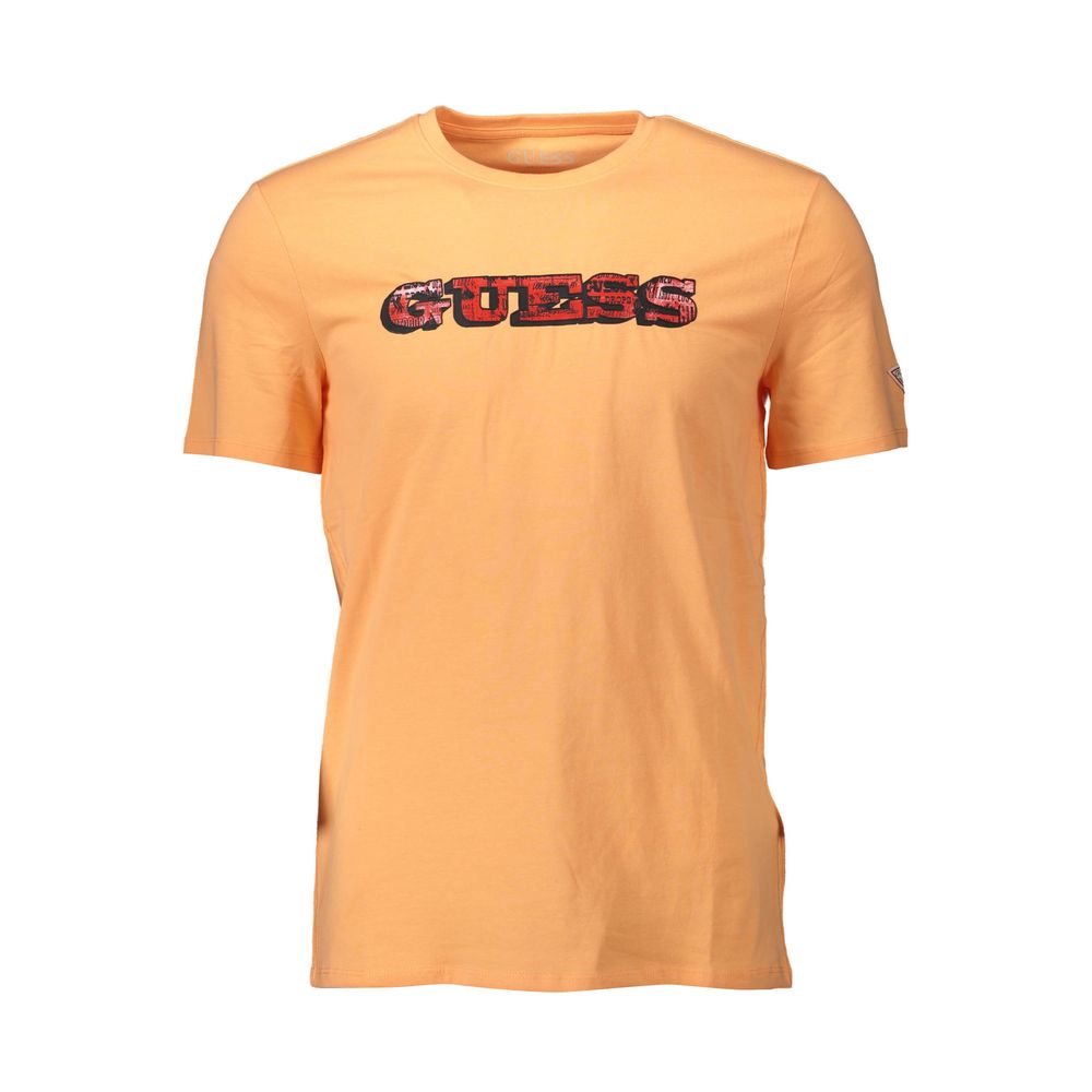 Guess Jeans Orange Cotton Men T-Shirt by Guess Jeans