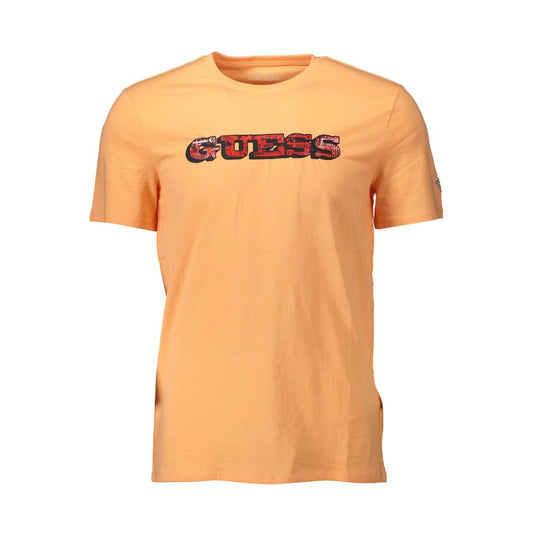 Guess Jeans Orange Cotton Men T-Shirt by Guess Jeans