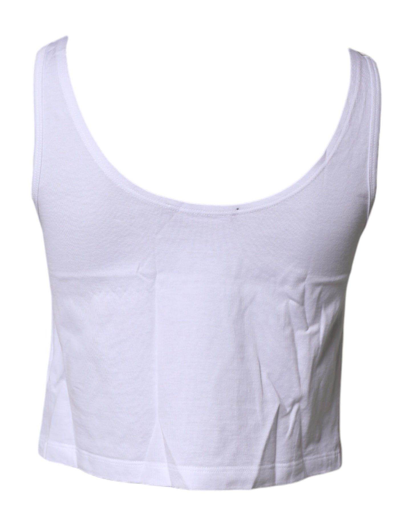 Dolce & Gabbana White Cotton Sleeveless Round Neck Tank Top by Dolce & Gabbana