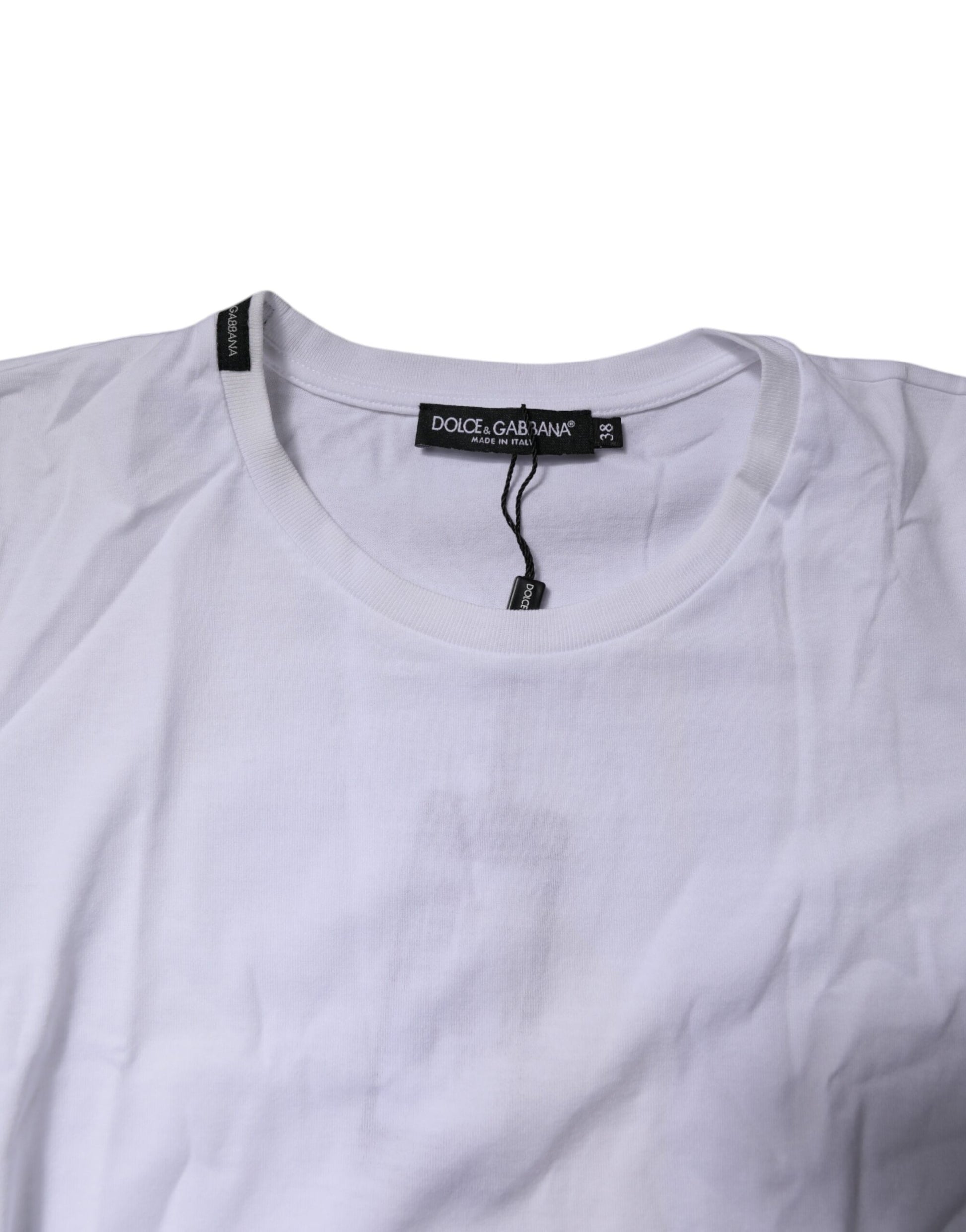 Dolce & Gabbana White Short Sleeves Round Neck Top T-shirt by Dolce & Gabbana