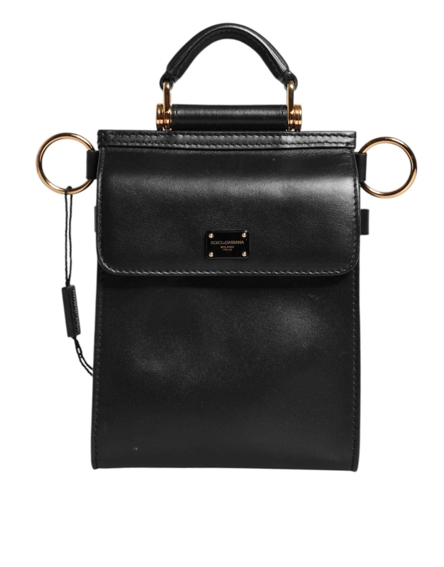 Dolce & Gabbana Clutch Mini Tas Kalfleer Zwart Luxe by Dolce & Gabbana