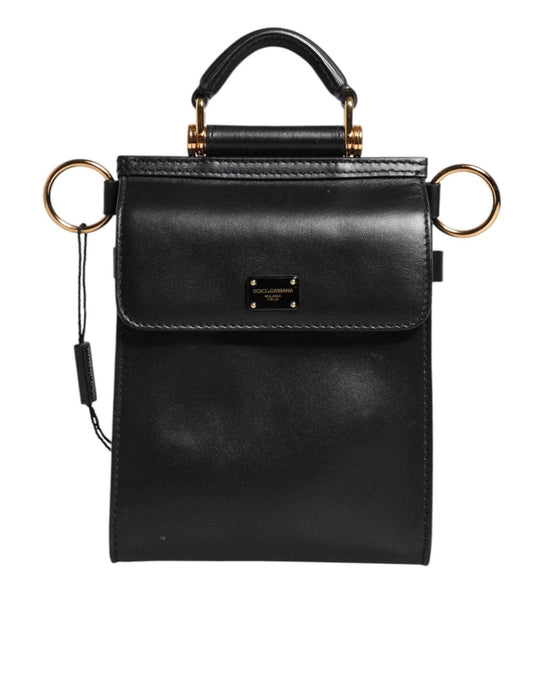 Dolce & Gabbana Clutch Mini Tas Kalfleer Zwart Luxe by Dolce & Gabbana