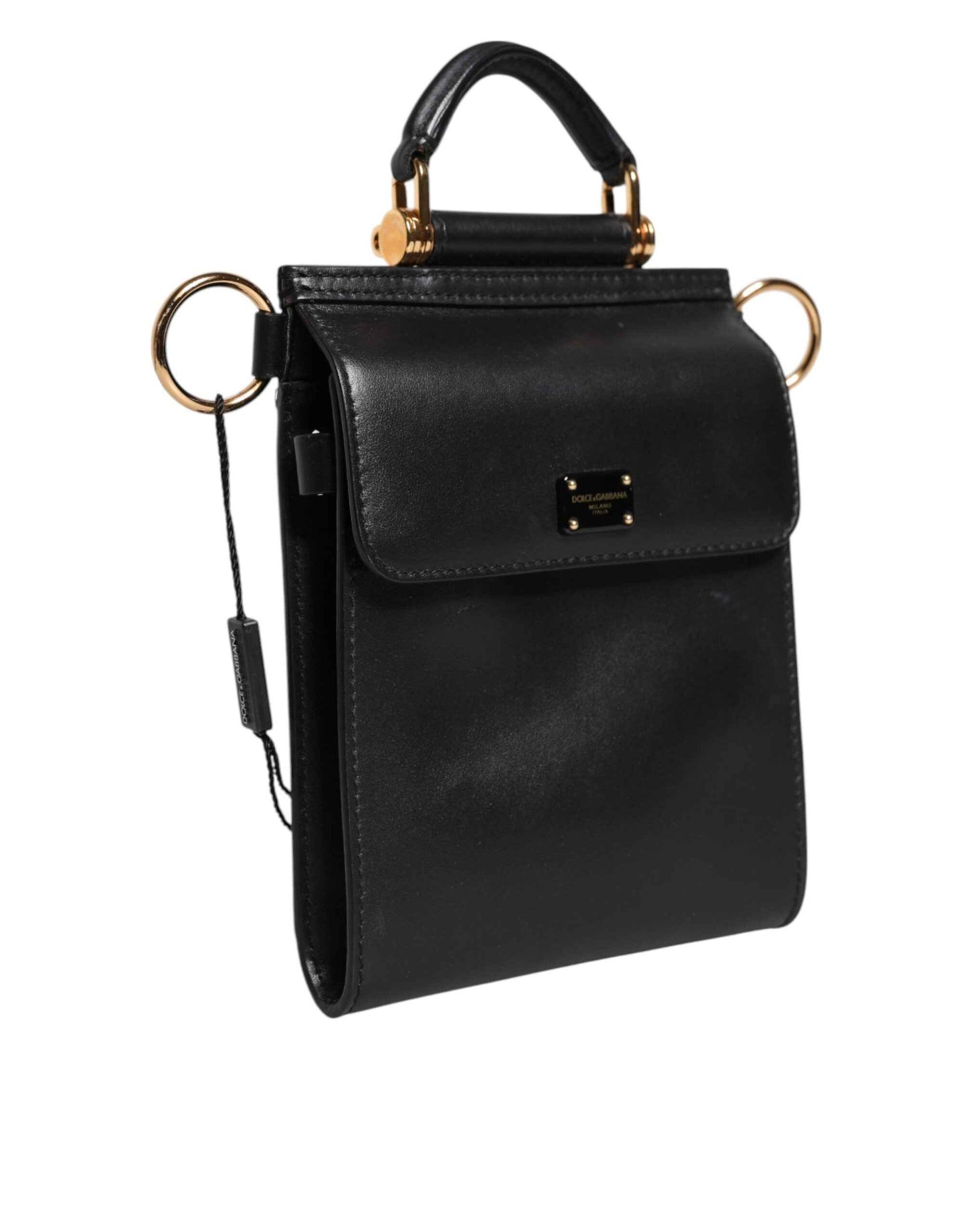 Dolce & Gabbana Clutch Mini Tas Kalfleer Zwart Luxe by Dolce & Gabbana