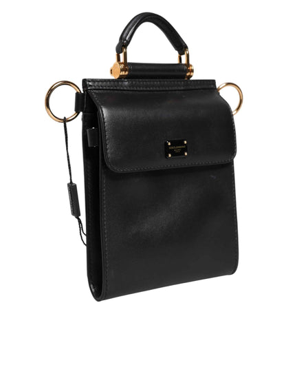 Dolce & Gabbana Clutch Mini Tas Kalfleer Zwart Luxe by Dolce & Gabbana