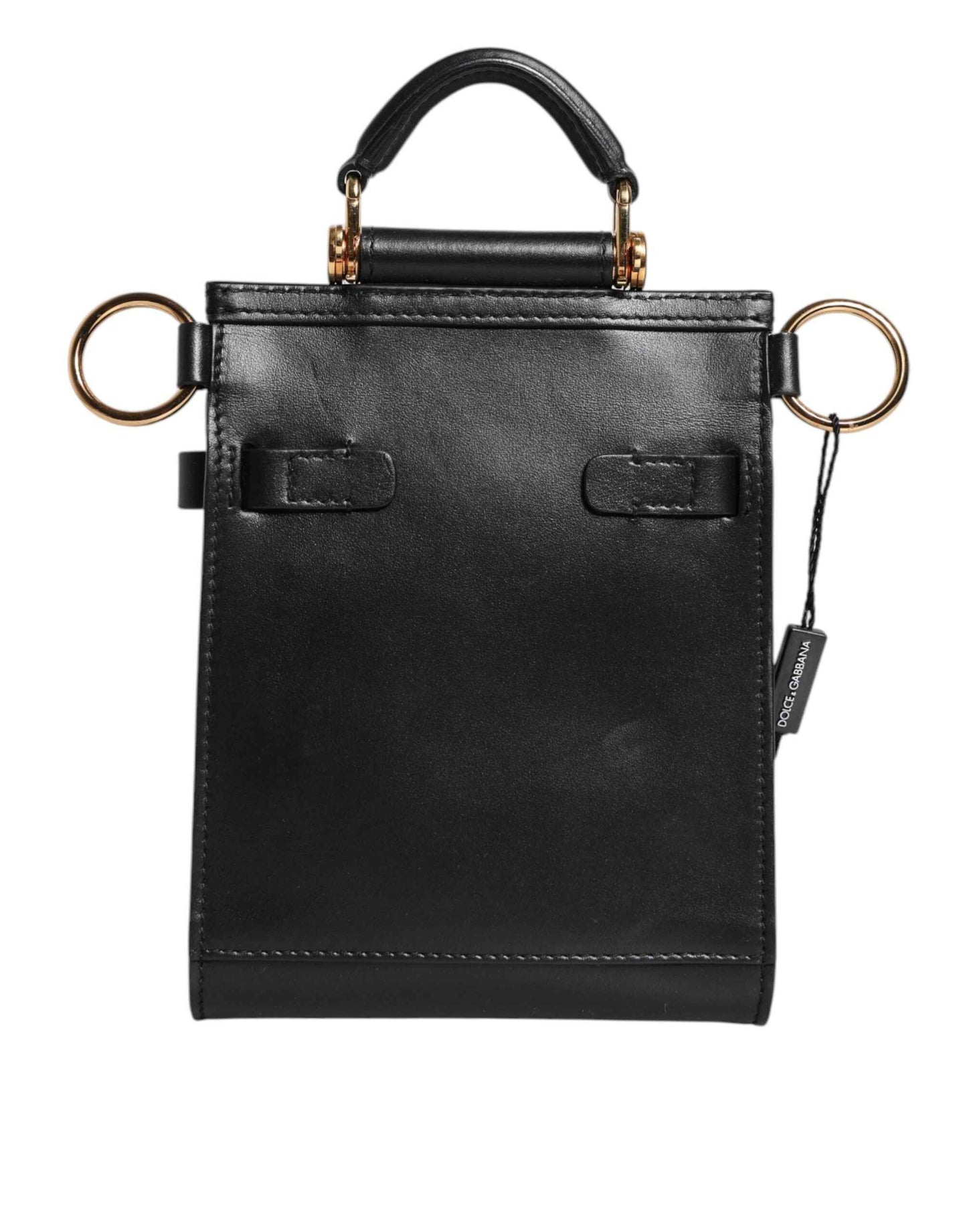 Dolce & Gabbana Clutch Mini Tas Kalfleer Zwart Luxe by Dolce & Gabbana