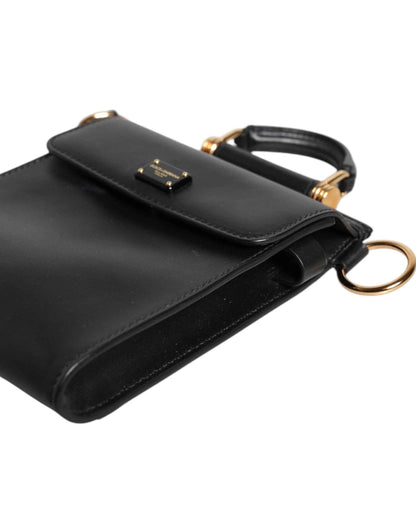 Dolce & Gabbana Clutch Mini Tas Kalfleer Zwart Luxe by Dolce & Gabbana