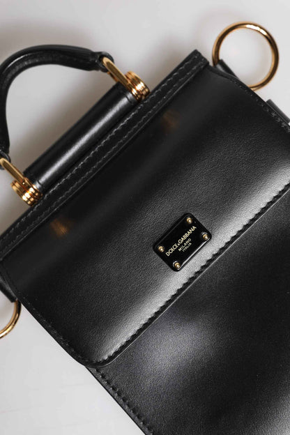 Dolce & Gabbana Clutch Mini Tas Kalfleer Zwart Luxe by Dolce & Gabbana