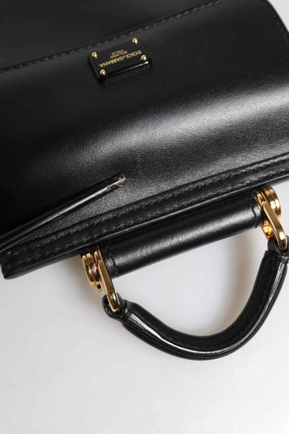 Dolce & Gabbana Clutch Mini Tas Kalfleer Zwart Luxe by Dolce & Gabbana