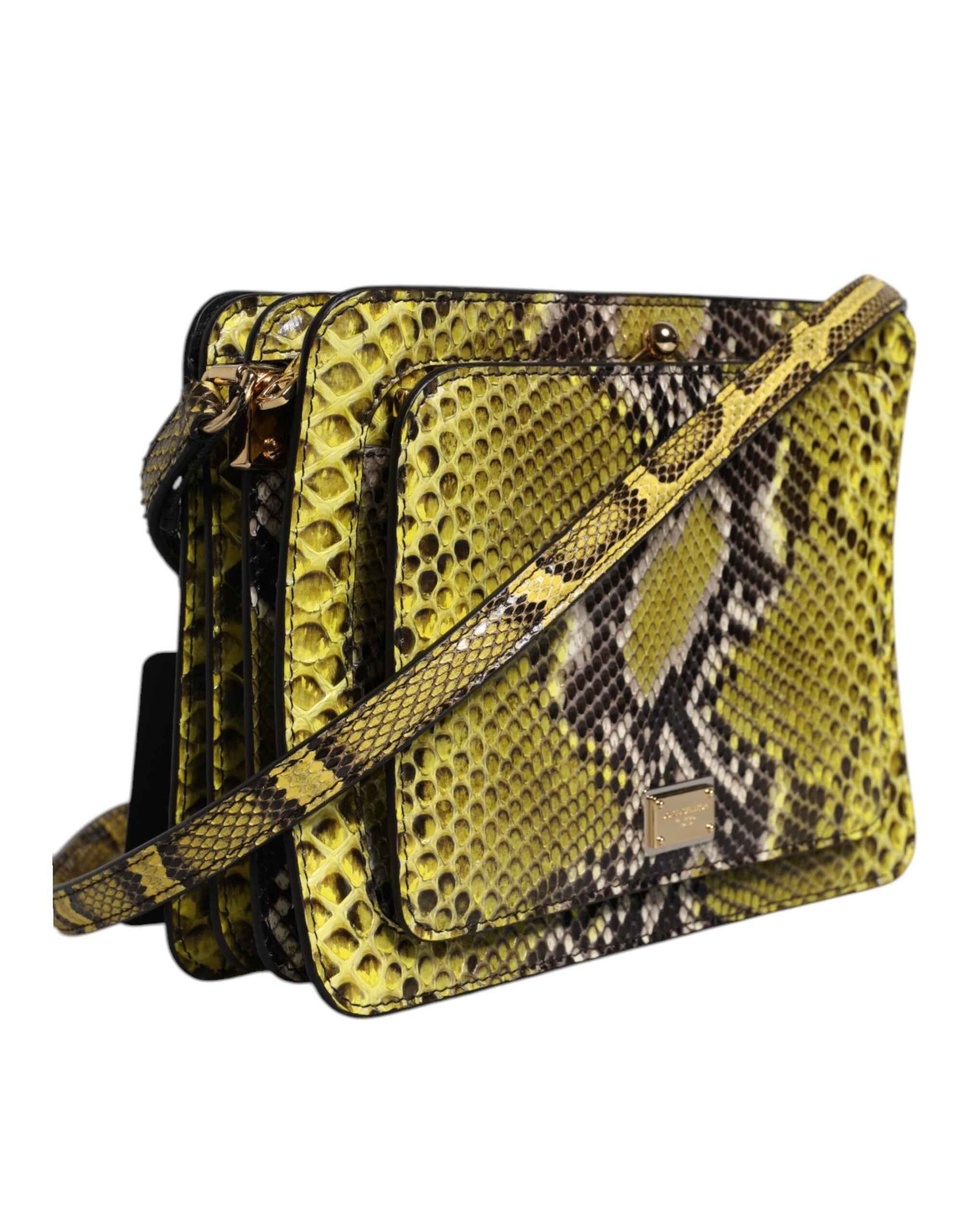 Dolce & Gabbana DG Crossbody Clutch Pythonleer Groen by Dolce & Gabbana