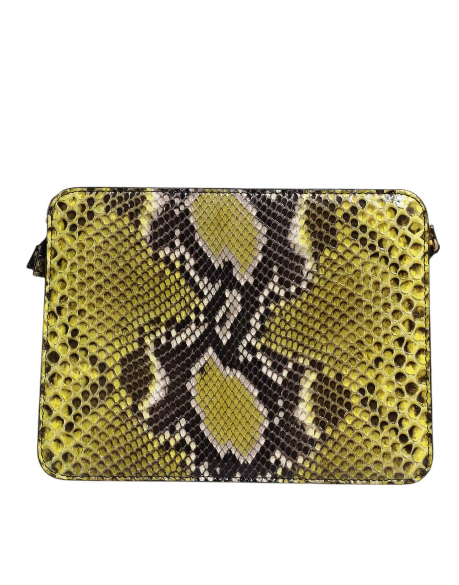 Dolce & Gabbana DG Crossbody Clutch Pythonleer Groen by Dolce & Gabbana