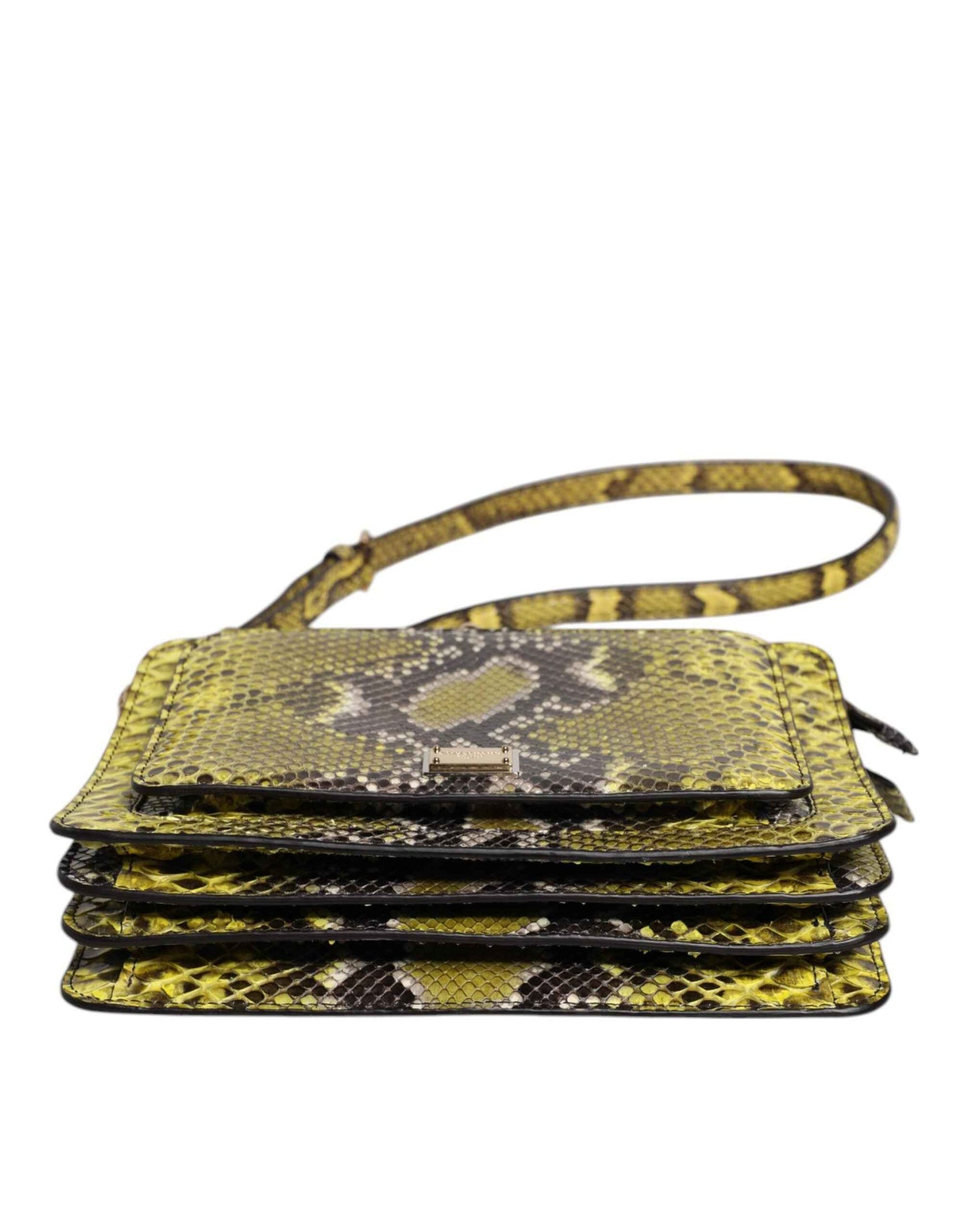 Dolce & Gabbana DG Crossbody Clutch Pythonleer Groen by Dolce & Gabbana