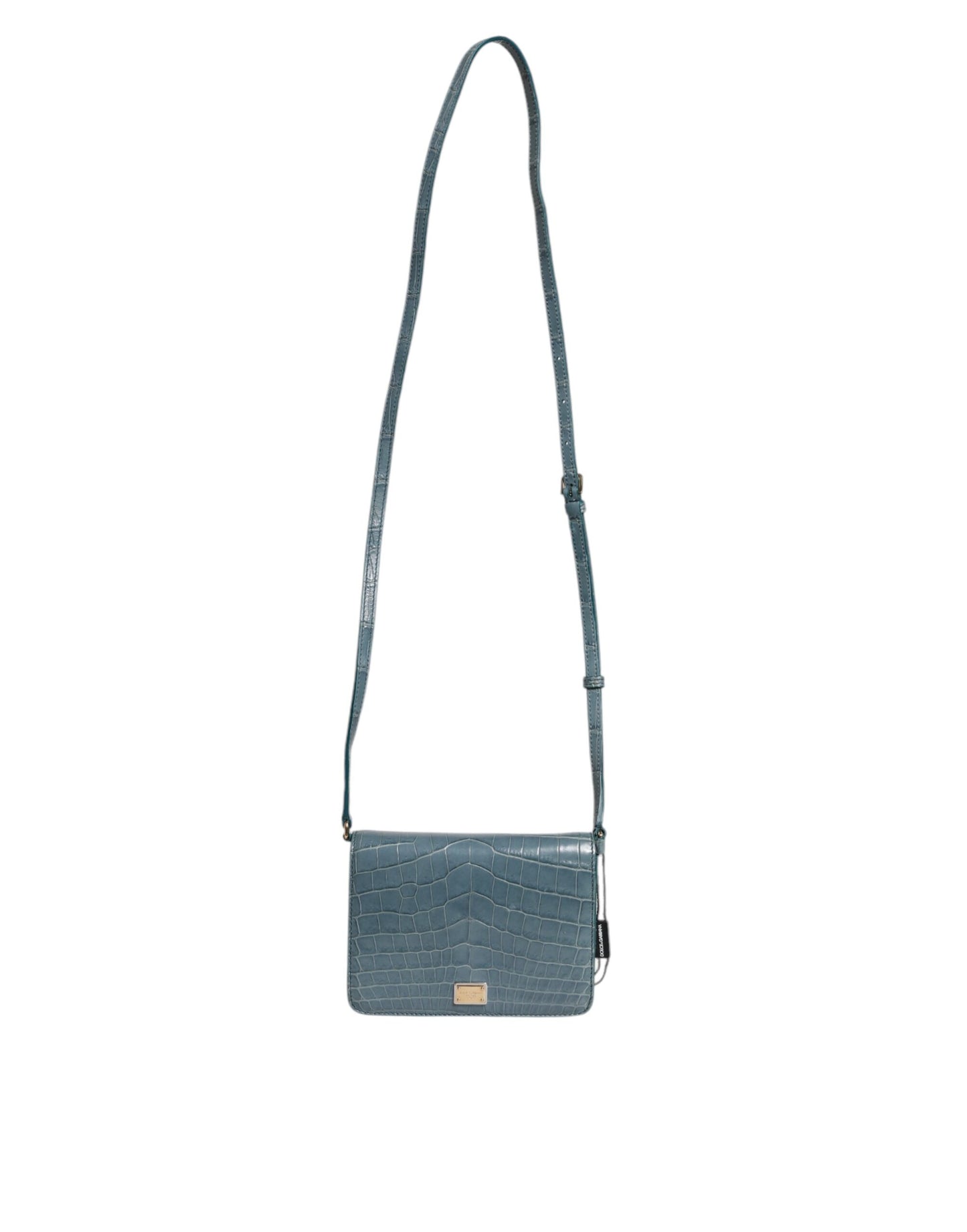 Dolce & Gabbana Crossbodytas Krokodillenleer Groen Goud