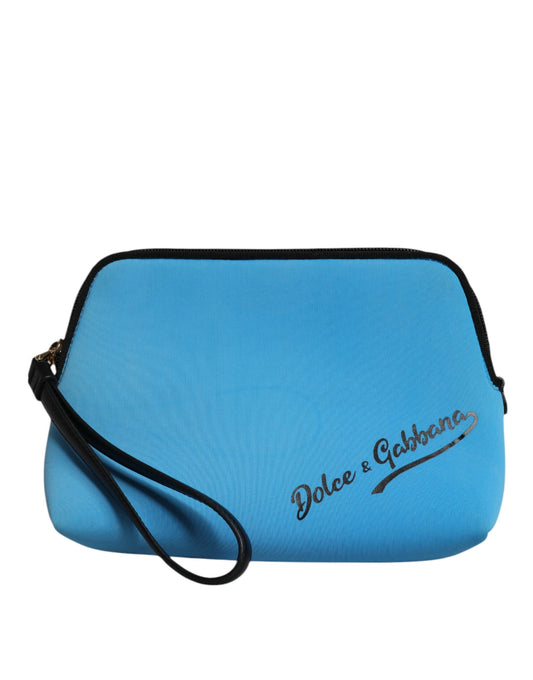 Dolce &amp; Gabbana Bleu DG Logo Imprimé Pochette Zip Borse Pochette