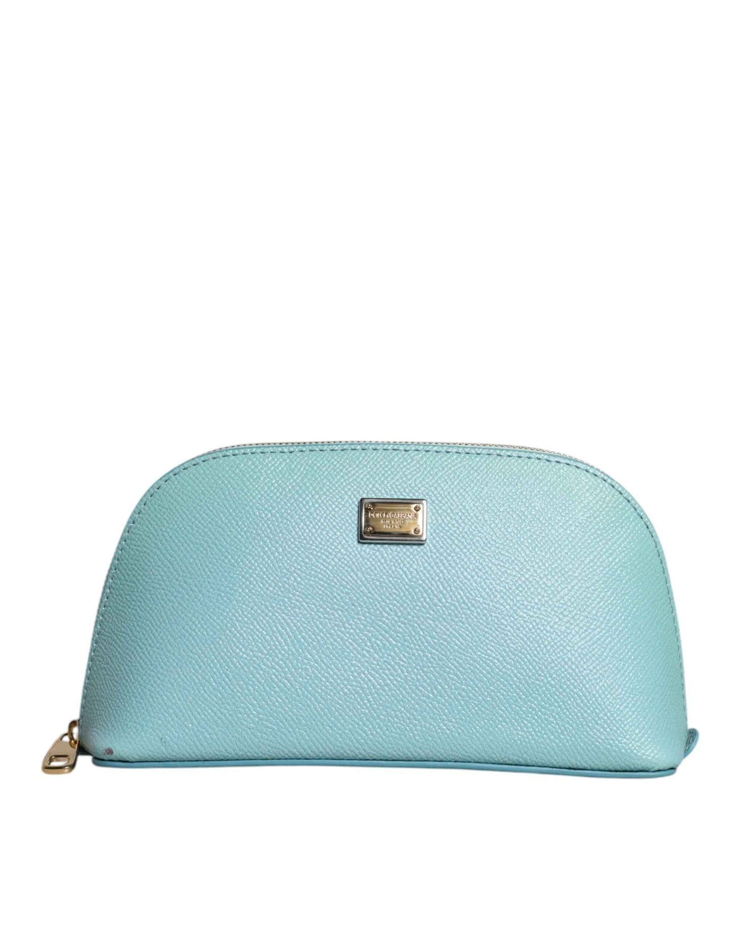 Dolce Gabbana Clutch Pouch Borse Lederen Lichtblauw 19 cm by Dolce & Gabbana