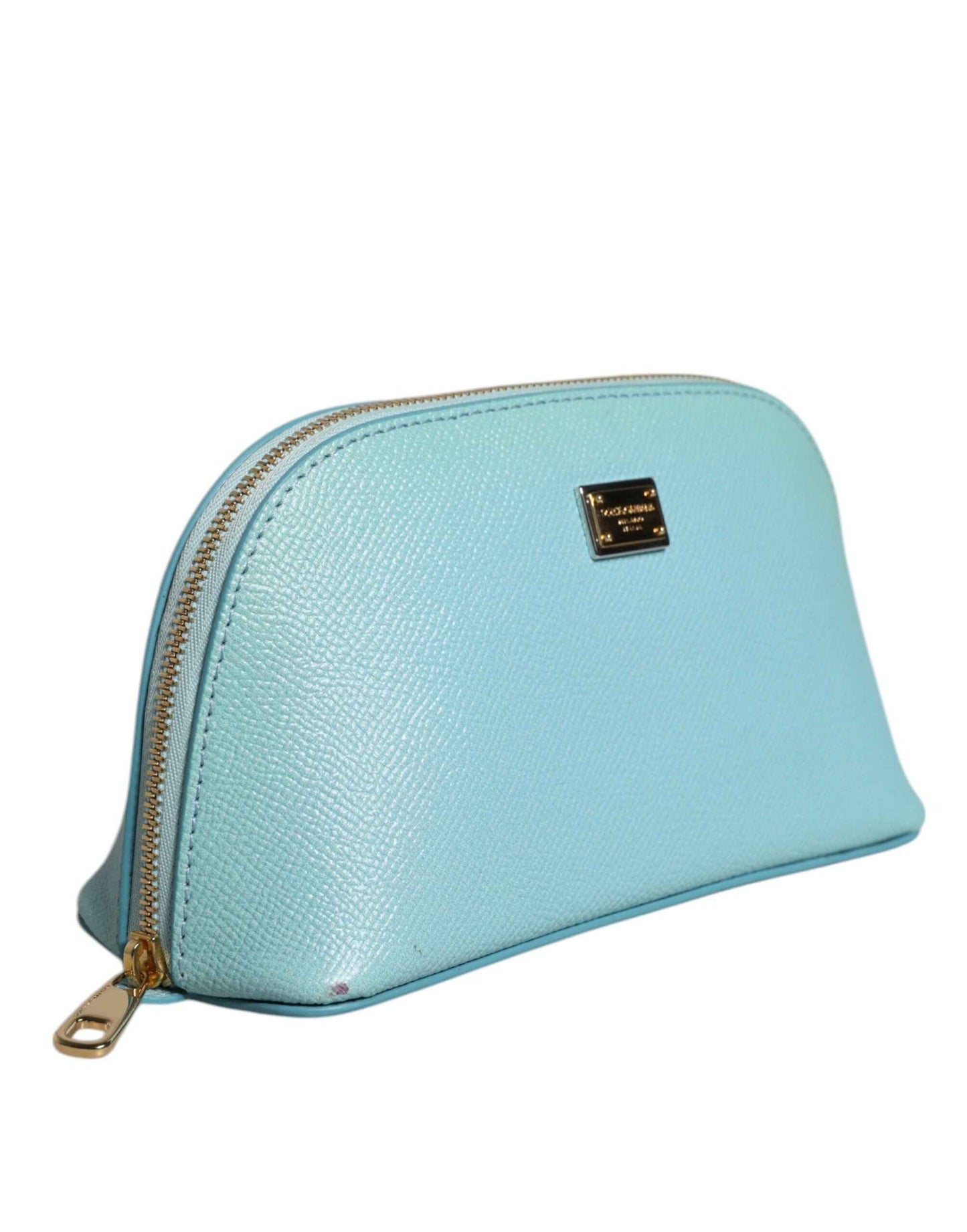 Dolce Gabbana Clutch Pouch Borse Lederen Lichtblauw 19 cm by Dolce & Gabbana