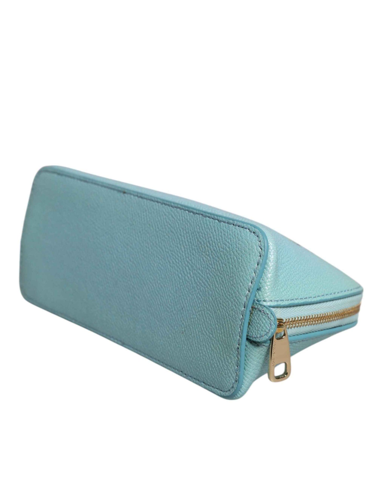 Dolce Gabbana Clutch Pouch Borse Lederen Lichtblauw 19 cm by Dolce & Gabbana