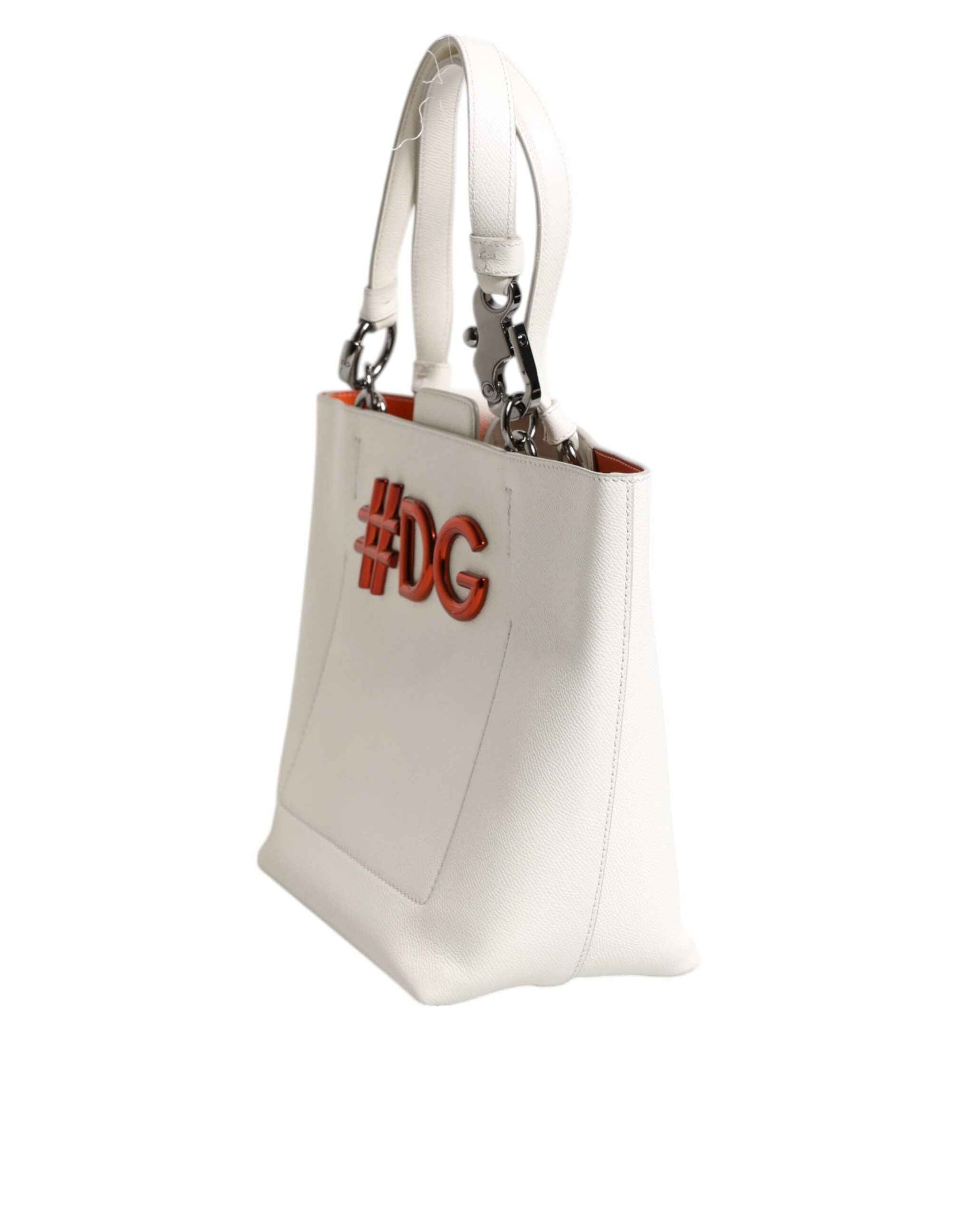 Dolce & Gabbana Beatrice Lederen Tophandvat Tote Wit 25x24 by Dolce & Gabbana