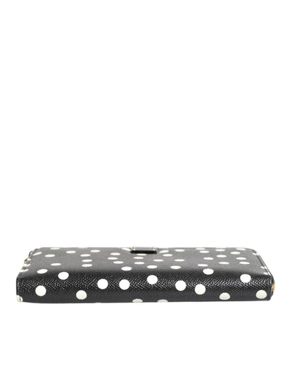 Dolce & Gabbana Continental Portemonnee Kalfsleer Zwart-Wit