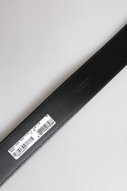 Ceinture classique Dolce &amp; Gabbana en cuir marron avec boucle en métal doré