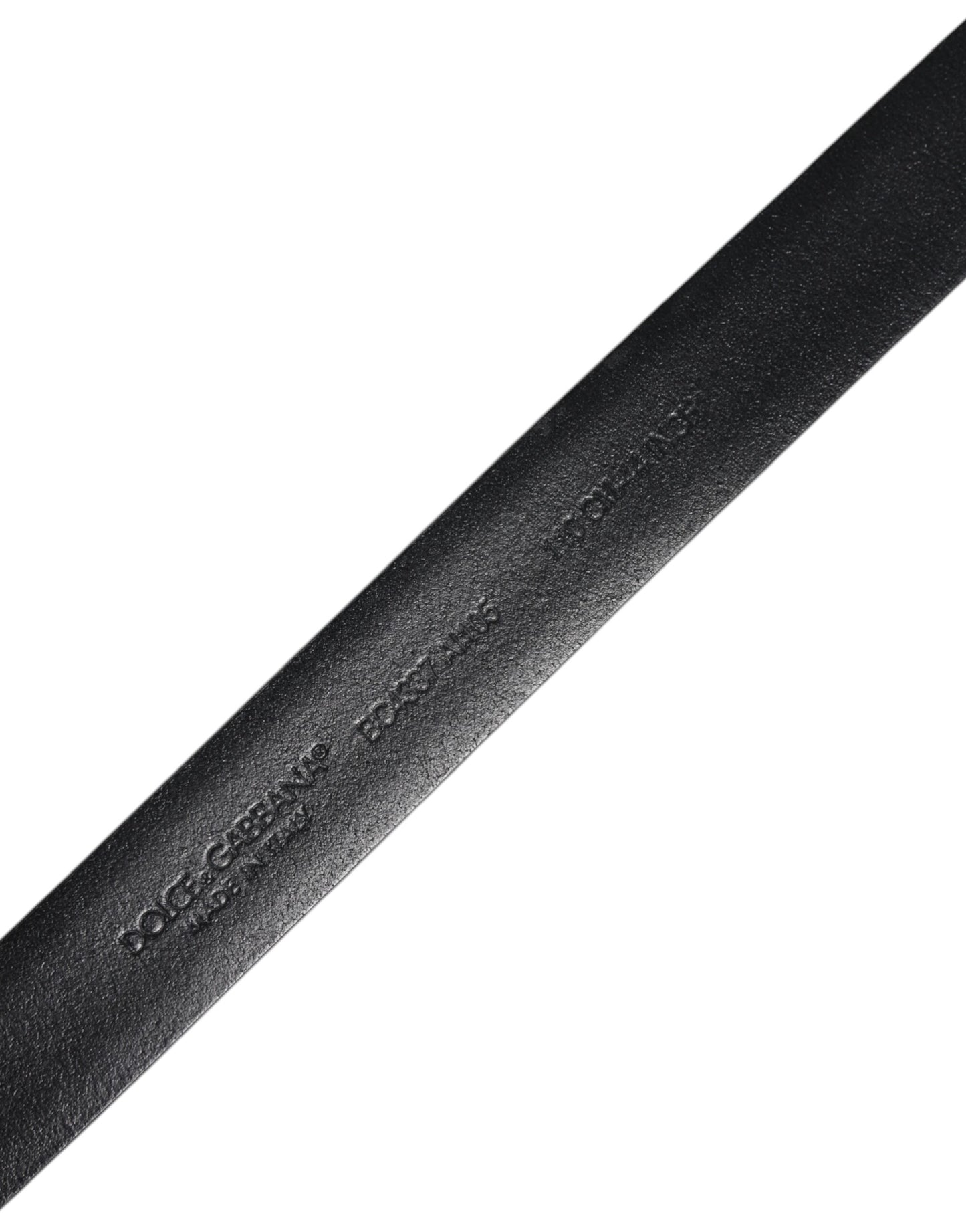 Ceinture classique à boucle en cuir noir uni Dolce &amp; Gabbana