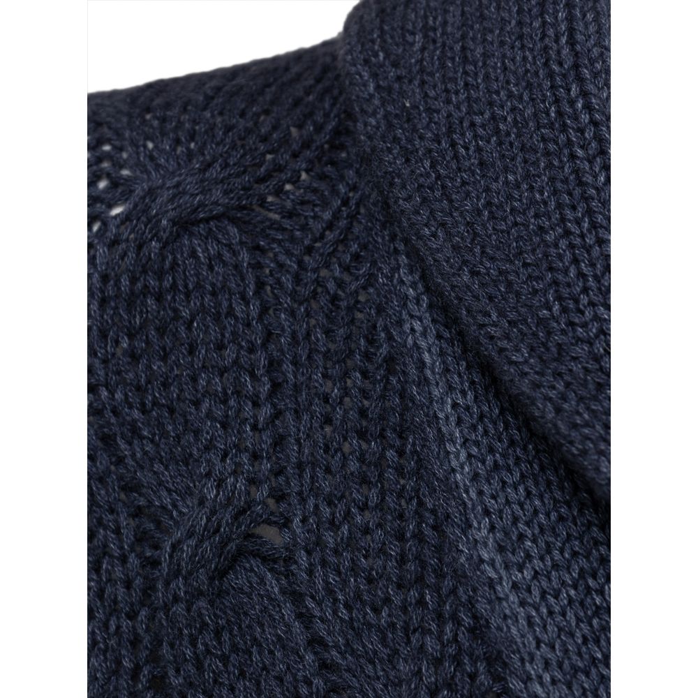 Cardigan en cachemire bleu Cruciani