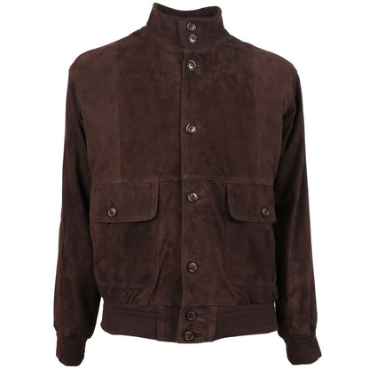 Emilio Romanelli Brown Calfskin Jacket by Emilio Romanelli