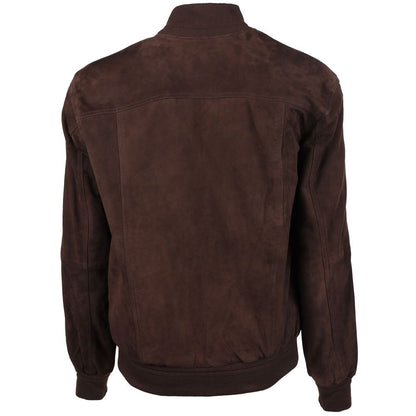 Emilio Romanelli Brown Calfskin Jacket by Emilio Romanelli