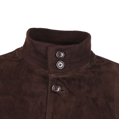 Emilio Romanelli Brown Calfskin Jacket by Emilio Romanelli