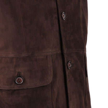Emilio Romanelli Brown Calfskin Jacket by Emilio Romanelli