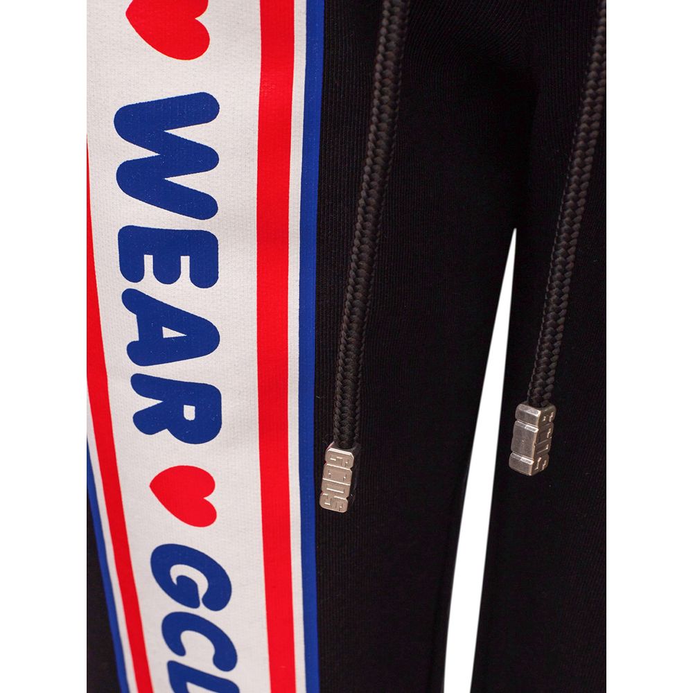 GCDS Black Cotton Joggers Workout Pant by GCDS