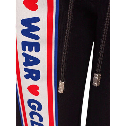 GCDS Black Cotton Joggers Workout Pant by GCDS