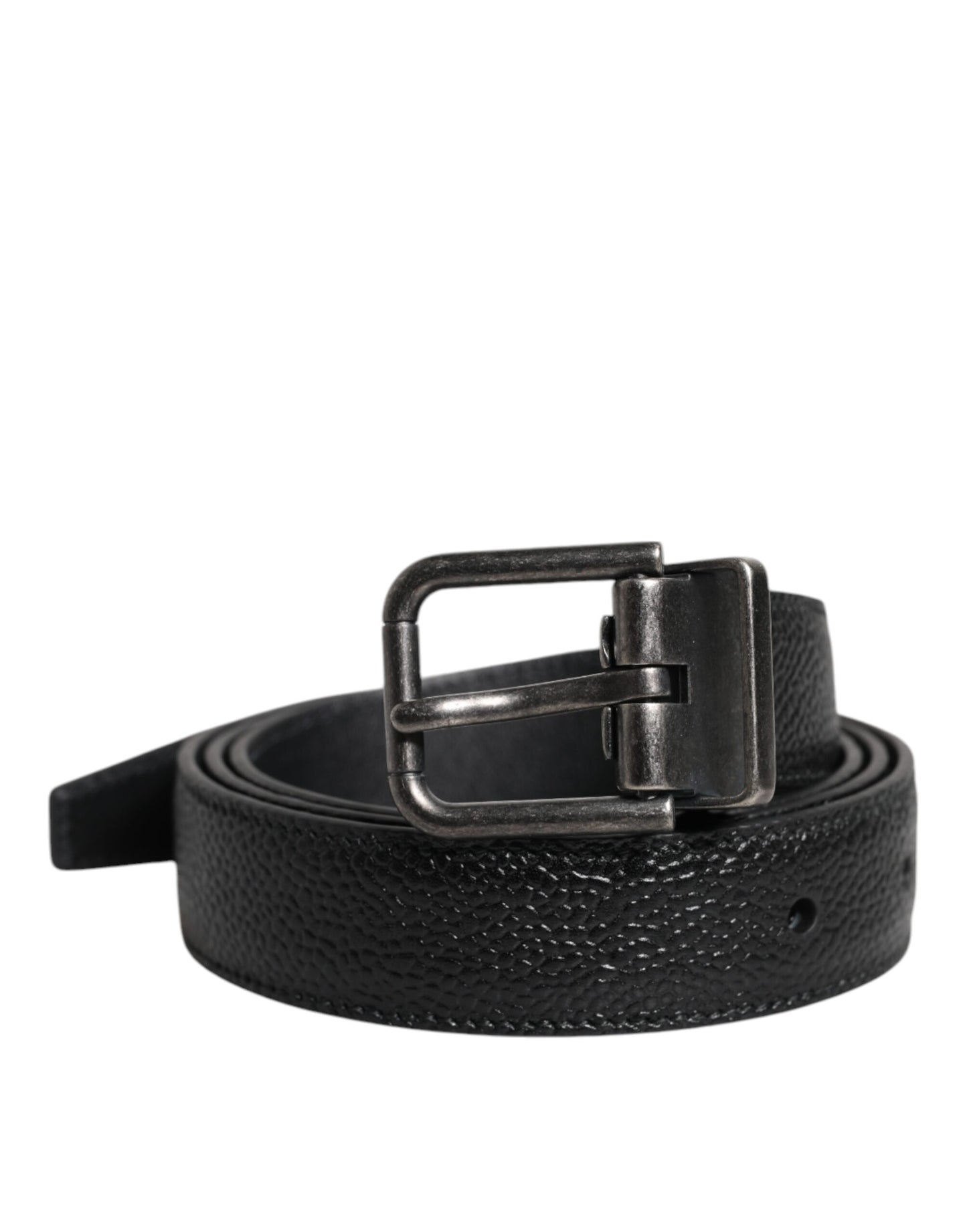 Ceinture classique à boucle métallique en cuir de veau noir Dolce &amp; Gabbana