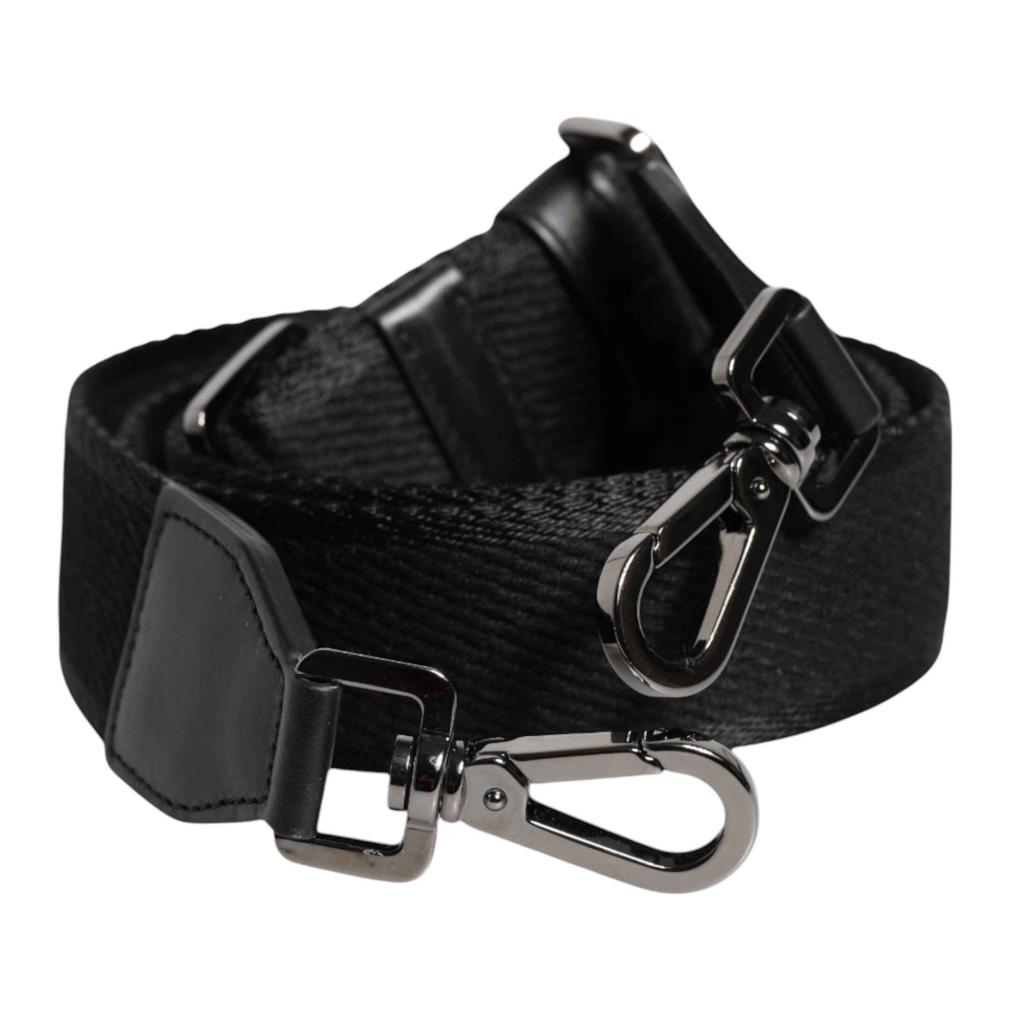 Dolce & Gabbana Black Solid Polyester Bag Handle Shoulder Strap